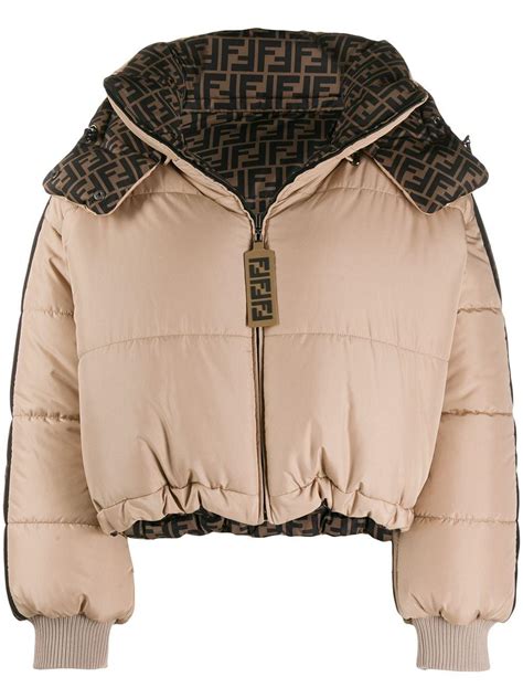 fendi puffer jacket black and white|farfetch fendi puffer jacket.